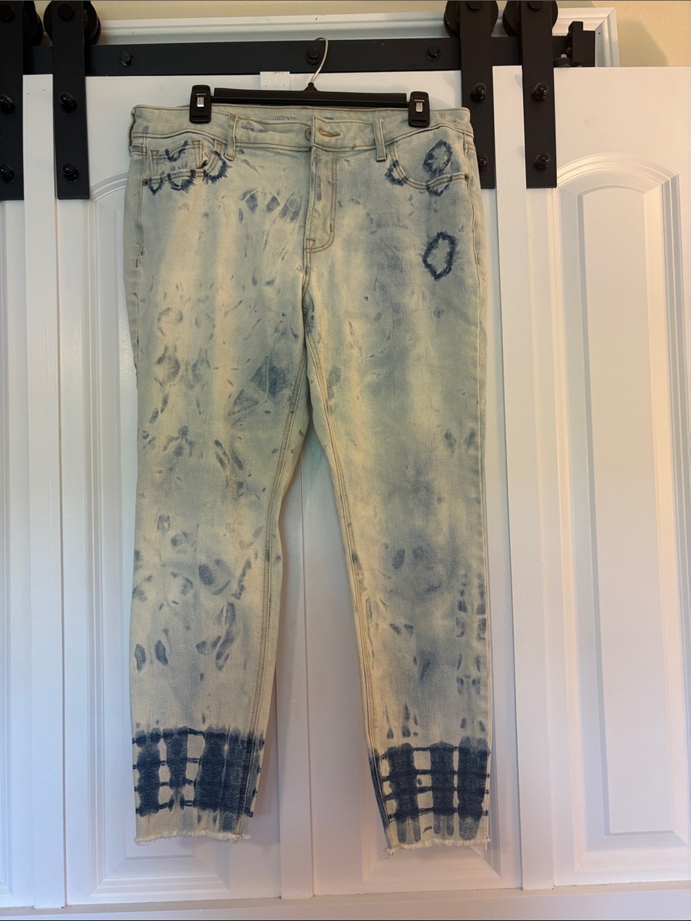 Tie-Dye Washed Women's Jeans - Blue